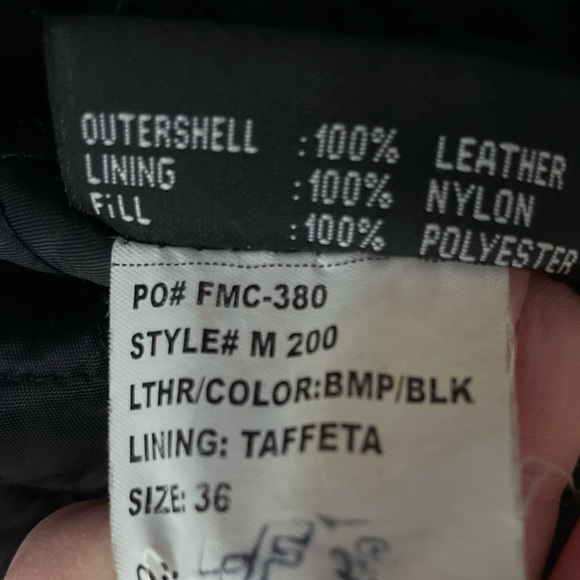 Vintage FMC Classic Black Leather Motorcycle Jacket❤️🏍️ - Picture 10 of 16